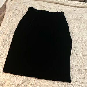 Black Velvet Pencil Skirt size 6